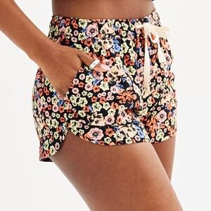 Floral High Rise Dolphin Short